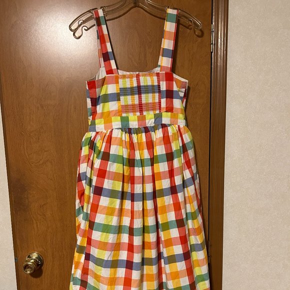 CHRISTOPHER JOHN ROGERS Sz 4 Multi-Color Plaid Dress Pockets - Picture 6 of 9